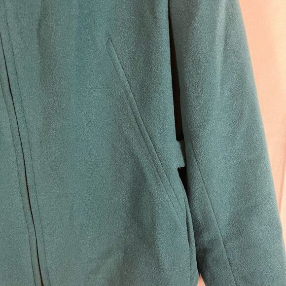 Jones New York Women’s Vintage Jacket Blazer Wool Front Zip Fully Lined Teal M - Picture 4 of 10
